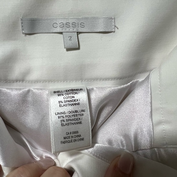 White/cream cassis pencil skirt size 2 - Picture 5 of 5